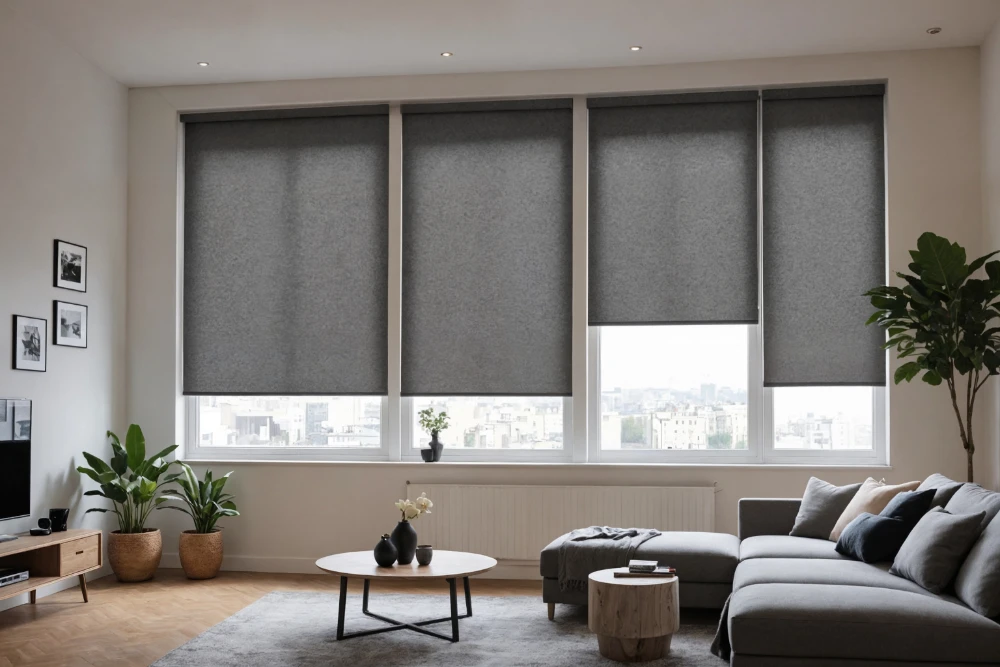 dark roller shades