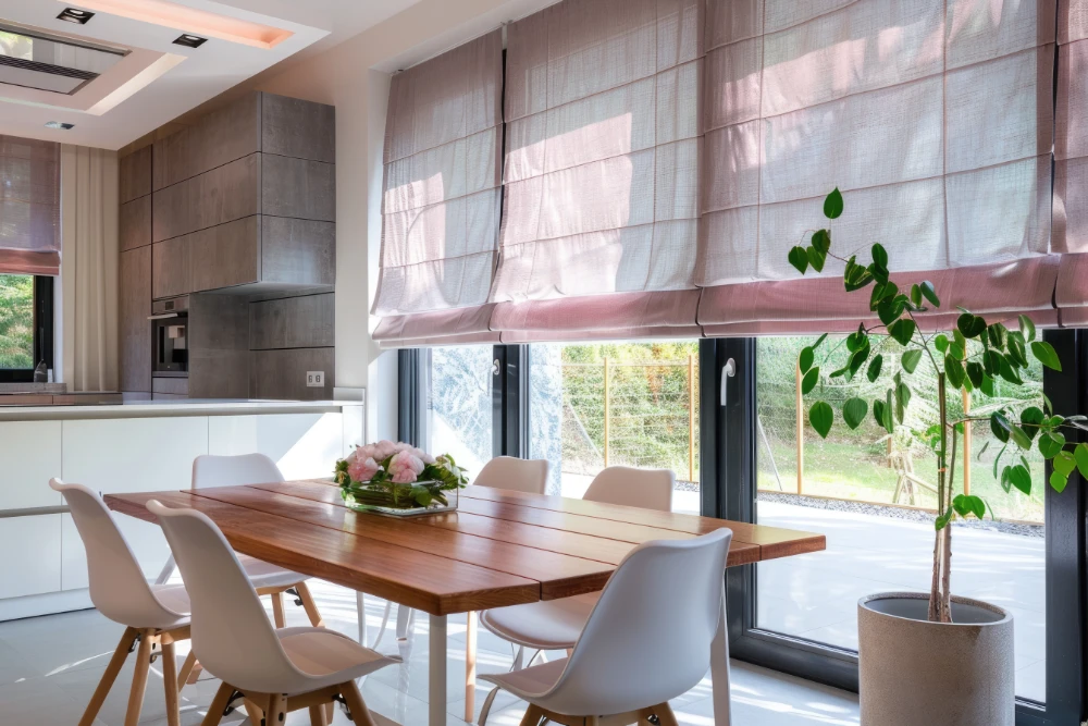 dining room roman shades